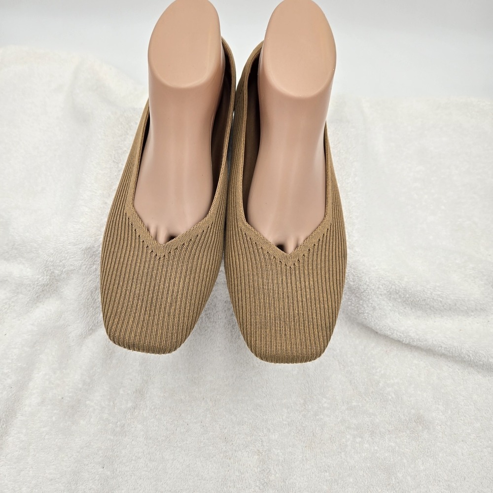 Vivaia Margot 2.0 Nutmeg Square Toe V-Cut Size 41 Comfort Ballet Flats Shoes - Picture 3 of 13